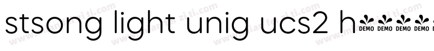 stsong light unig ucs2 h字体转换